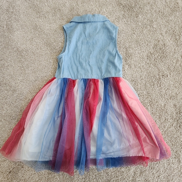 Disney Junior Minnie Mouse Denim Patriotic Tutu Dress Size 4T - Picture 4 of 4
